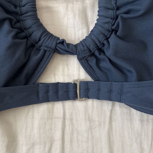 Abercrombie & Fitch Wide Strap Halter Swim Top & Bottoms in Navy NWOT/EUC - Picture 4 of 10